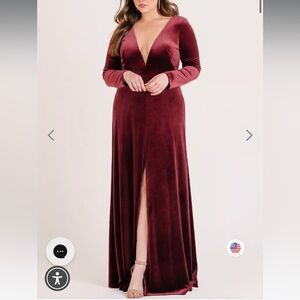 Jenny Yoo Velvet Malia Maxi Gown